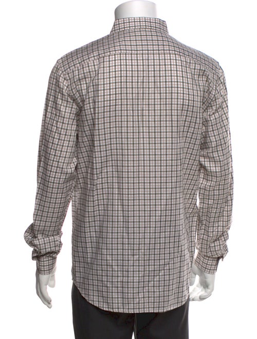 AMI Plaid Print Long Sleeve Dress Shirt