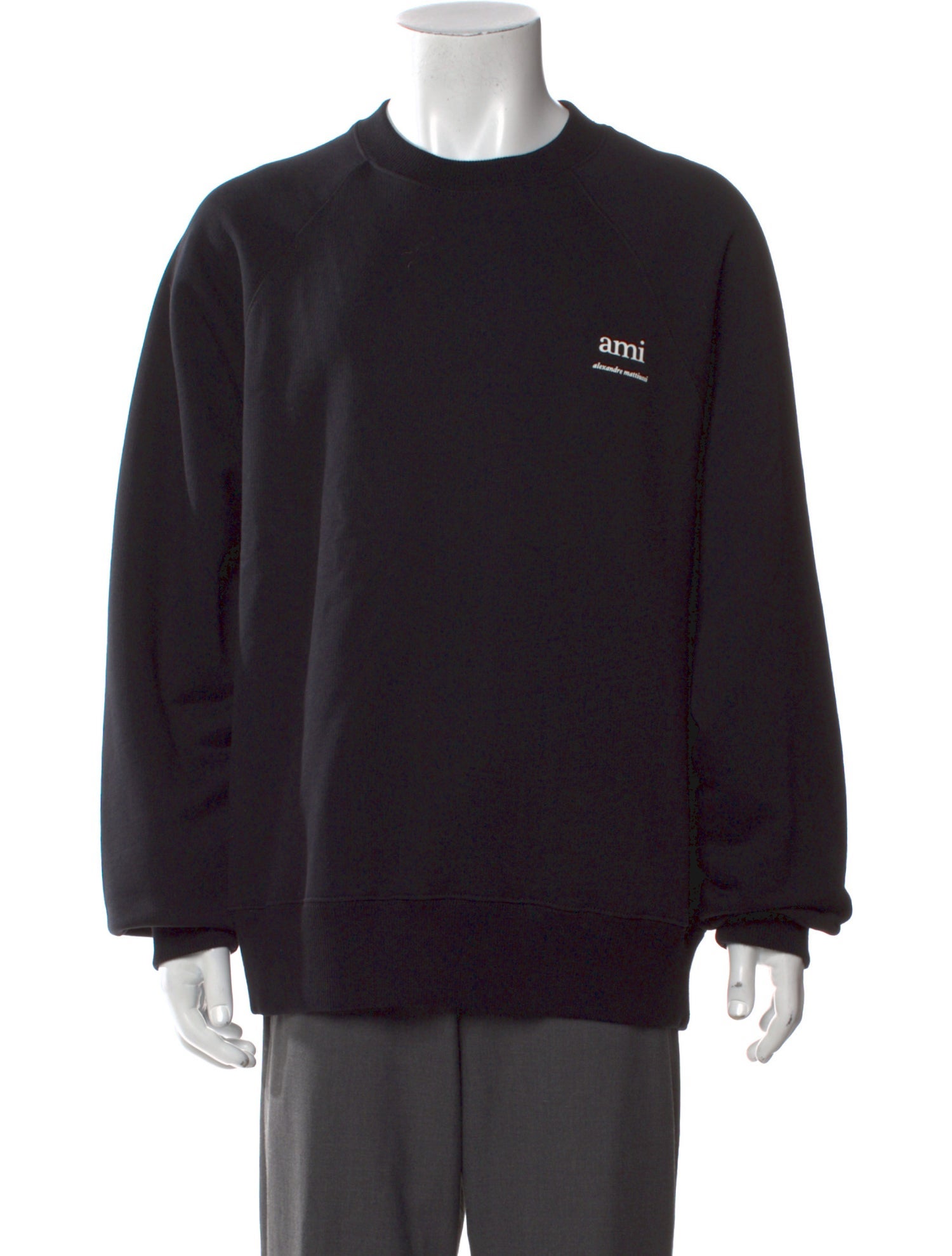 AMI Graphic Print Crew Neck Sweatshirt