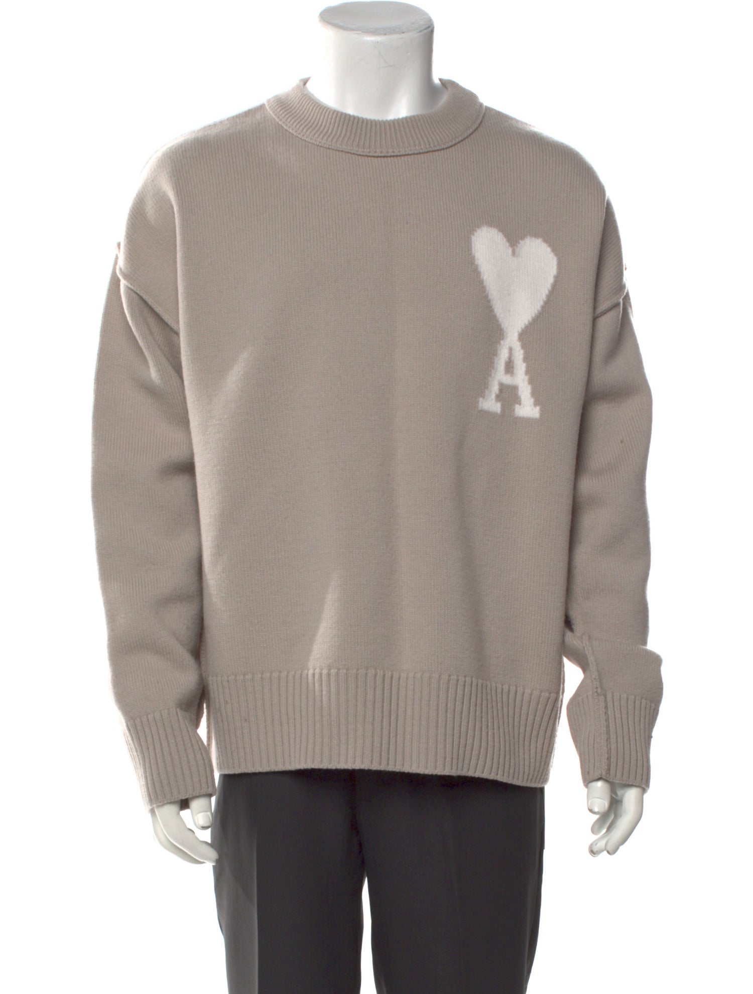 AMI Virgin Wool Graphic Print Pullover