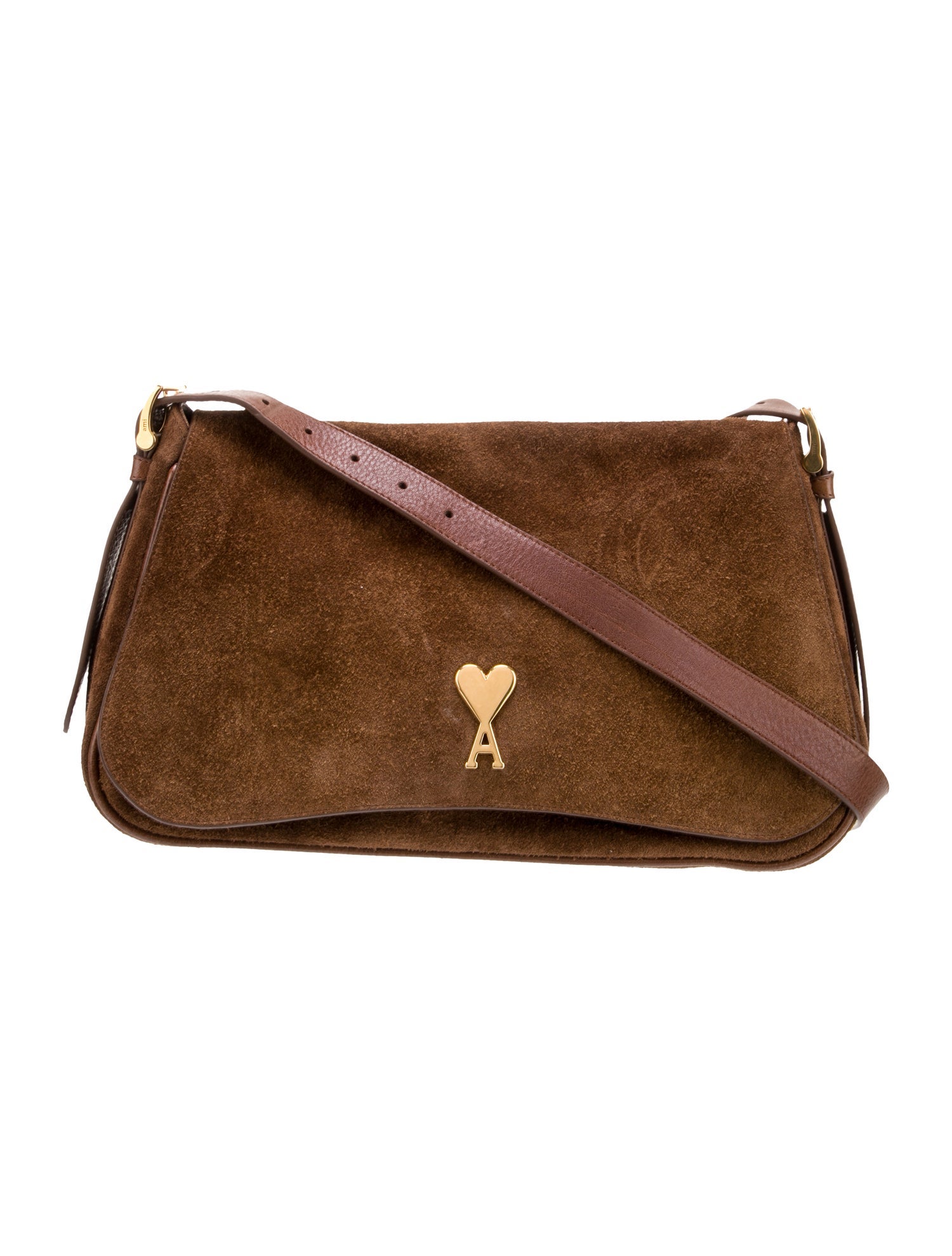 AMI Suede Shoulder Bag