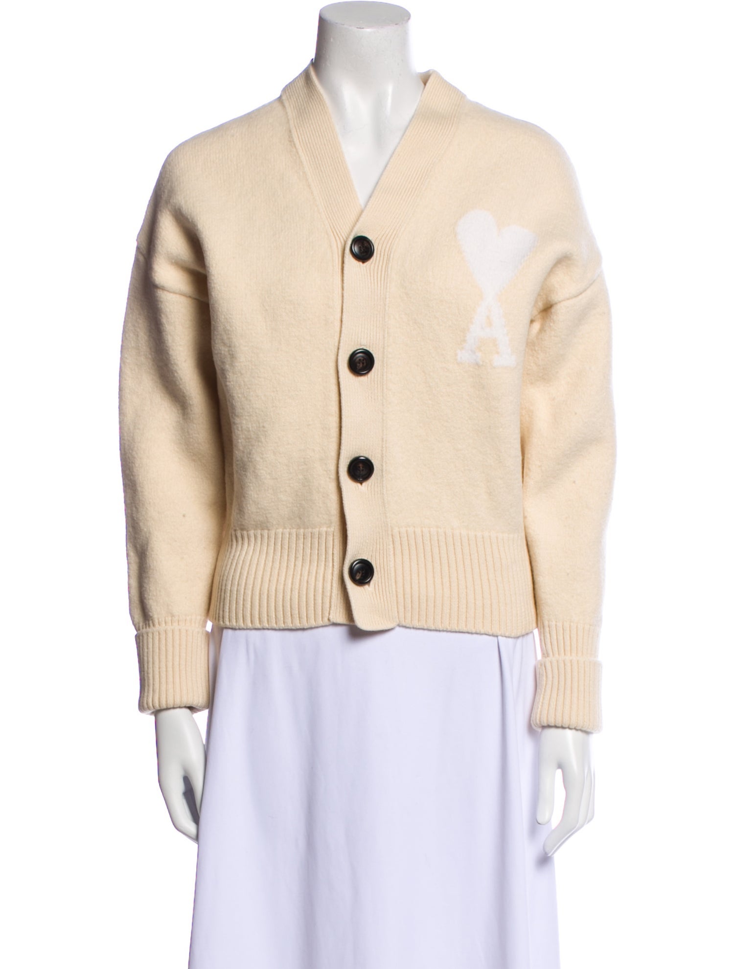 AMI Virgin Wool V-Neck Sweater