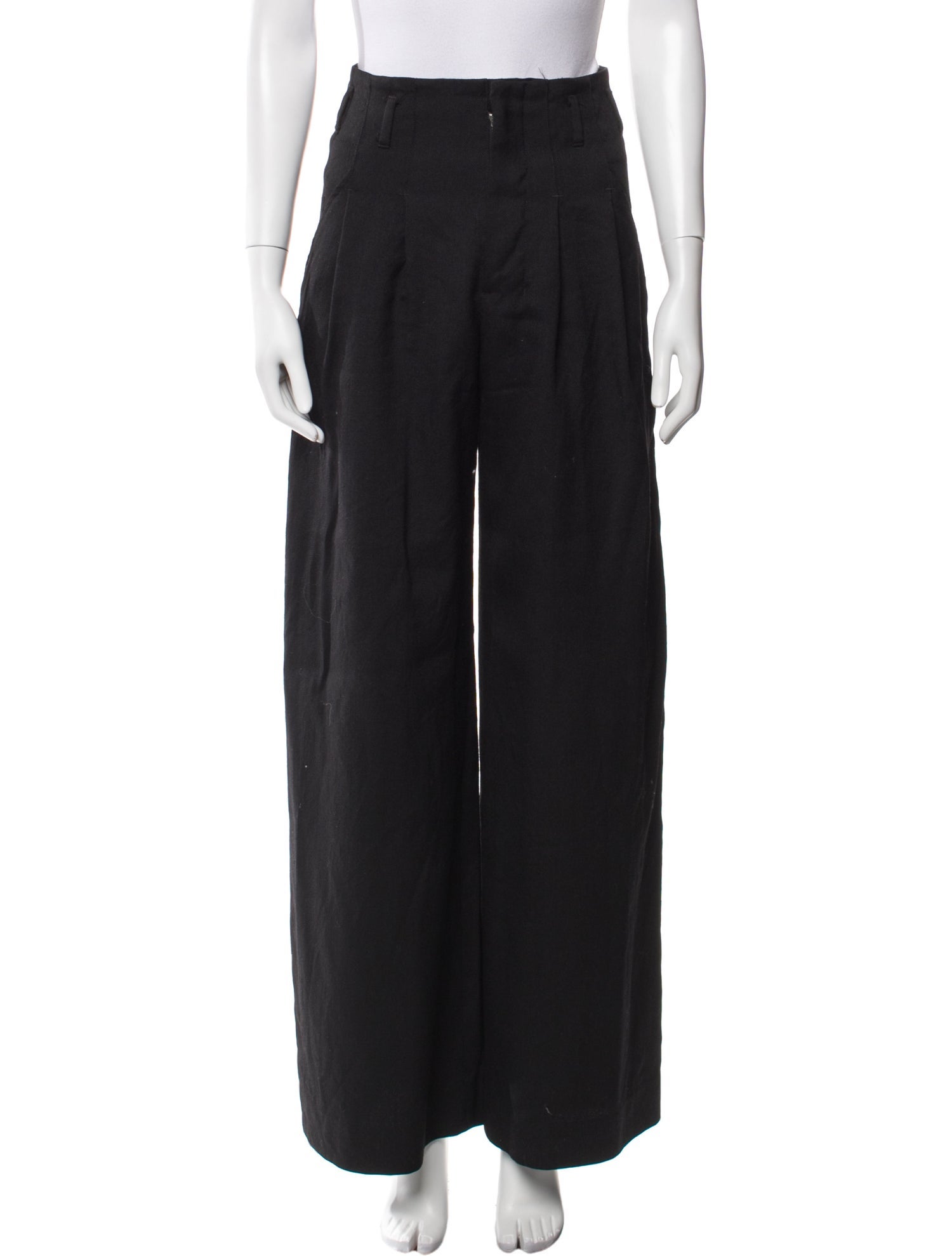 AMI Virgin Wool Wide Leg Pants