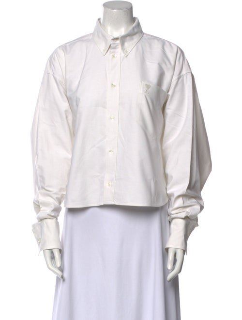 AMI Long Sleeve Button-Up Top