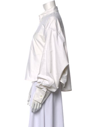 AMI Long Sleeve Button-Up Top