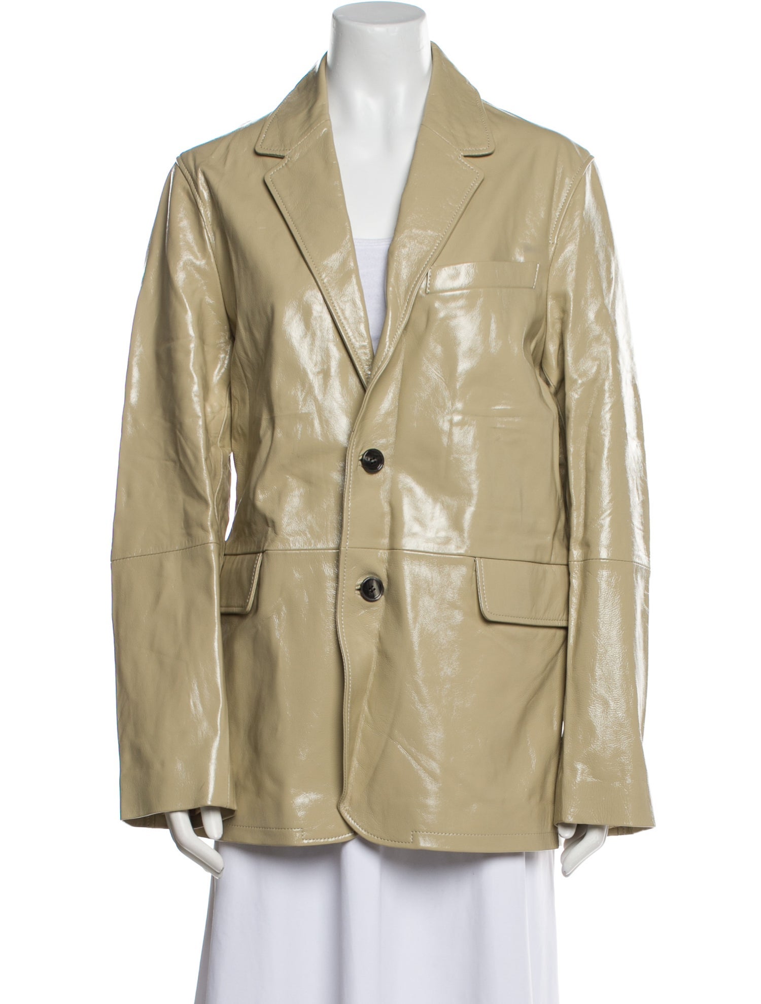 AMI Lamb Leather Blazer