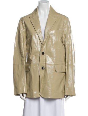 AMI Lamb Leather Blazer