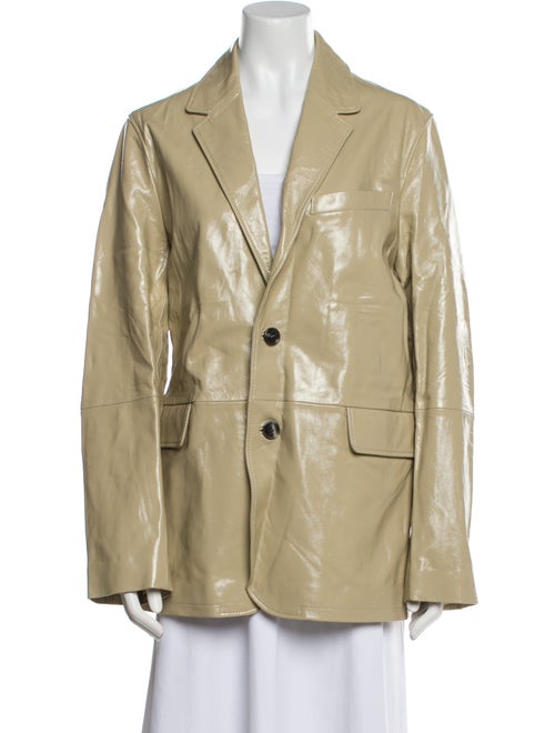 AMI Lamb Leather Blazer