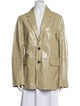AMI Lamb Leather Blazer