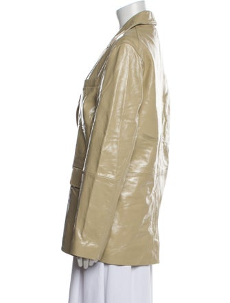 AMI Lamb Leather Blazer