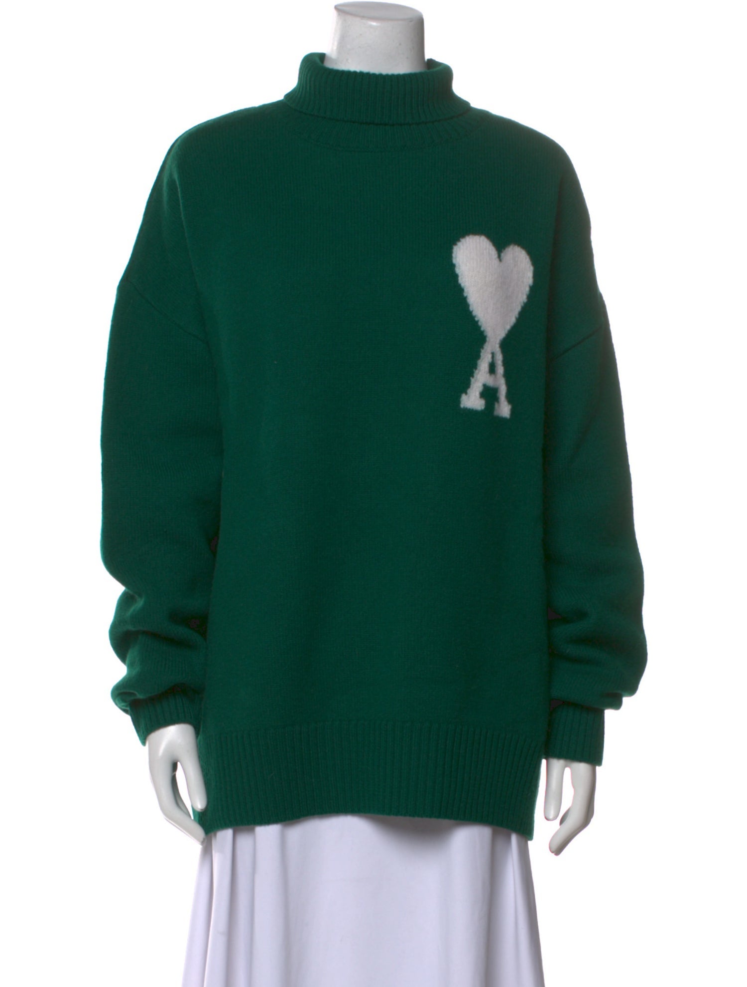 AMI Virgin Wool Graphic Print Sweater