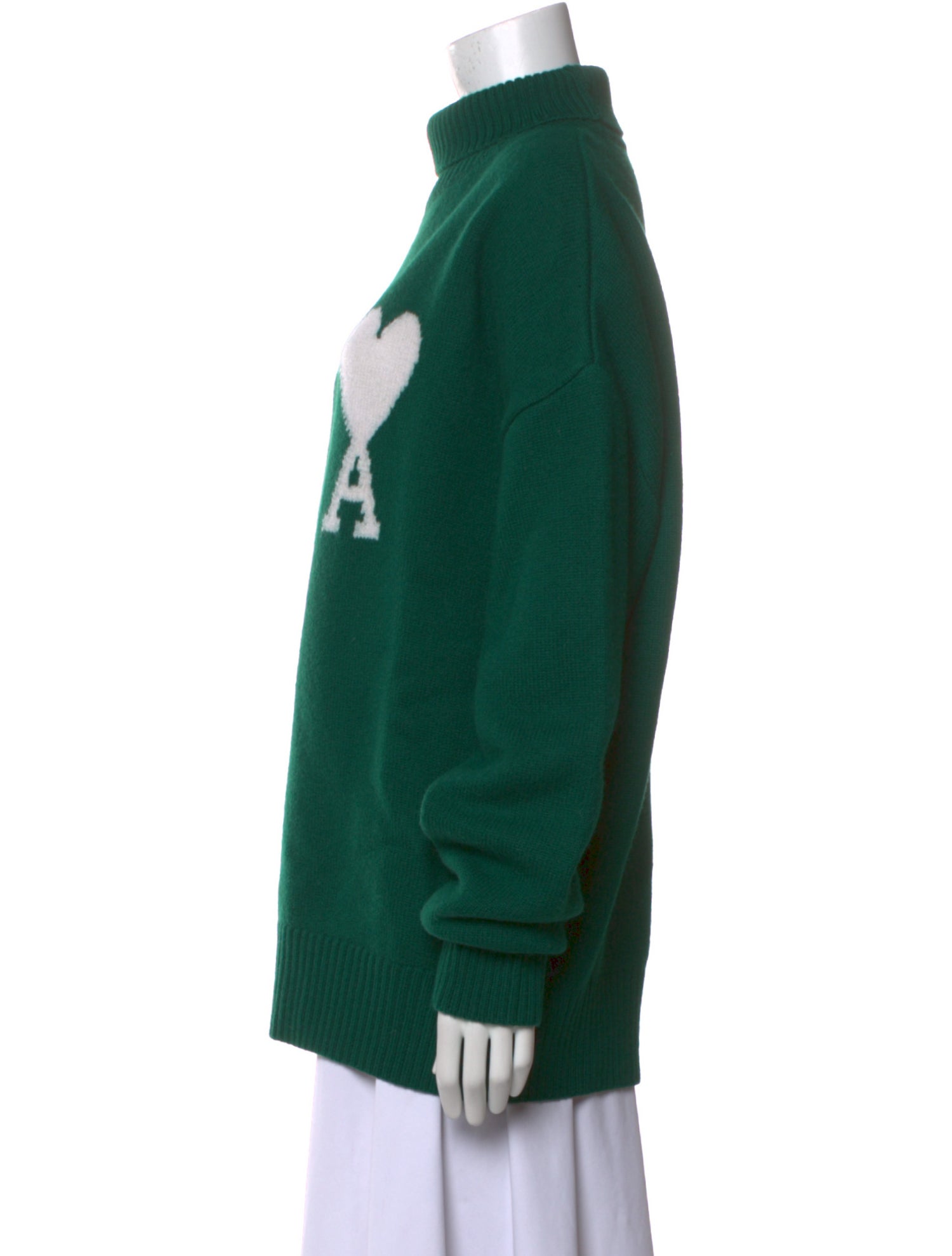 AMI Virgin Wool Graphic Print Sweater