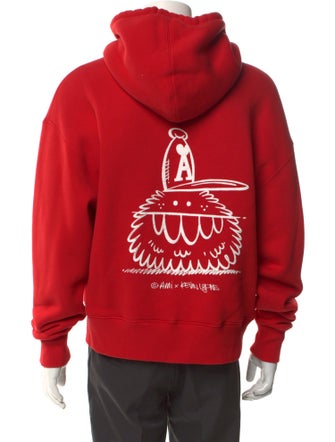 AMI Graphic Print Crew Neck Hoodie