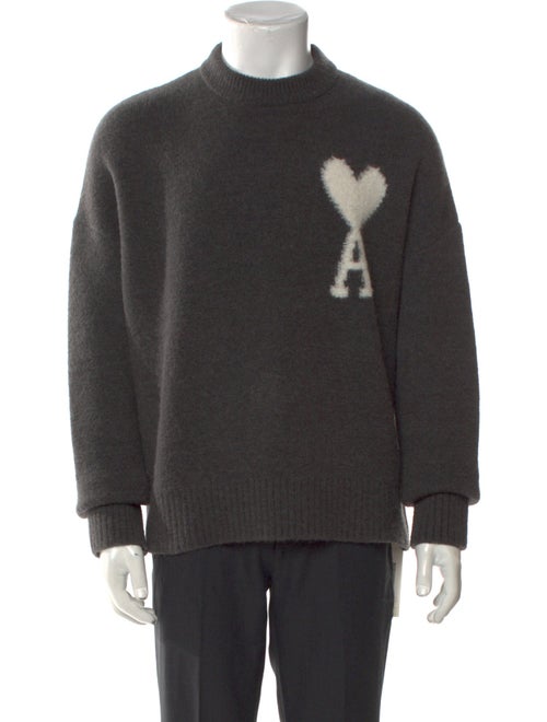 AMI Alpaca Graphic Print Pullover