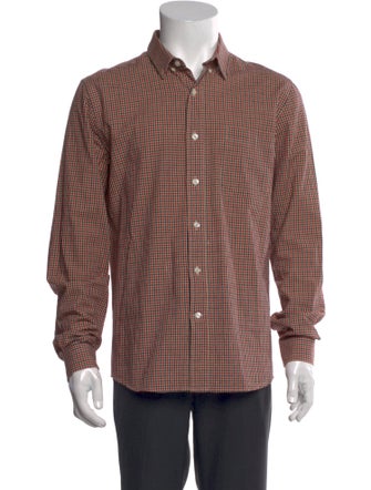 AMI Plaid Print Long Sleeve Shirt
