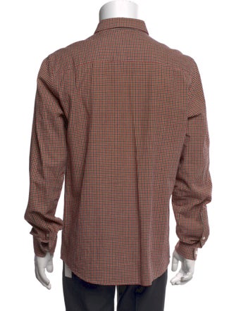 AMI Plaid Print Long Sleeve Shirt