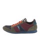 AMI Suede Colorblock Pattern Sneakers
