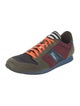 AMI Suede Colorblock Pattern Sneakers