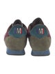 AMI Suede Colorblock Pattern Sneakers