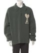 AMI Alpaca Graphic Print Polo Sweater