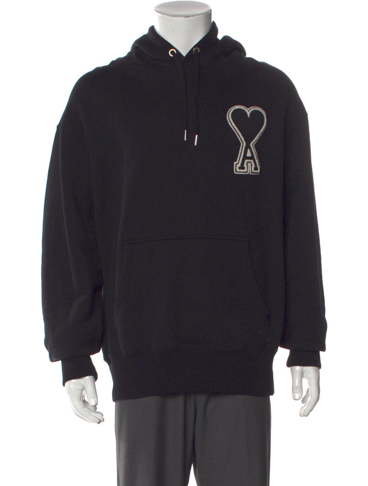 AMI Graphic Print Crew Neck Hoodie