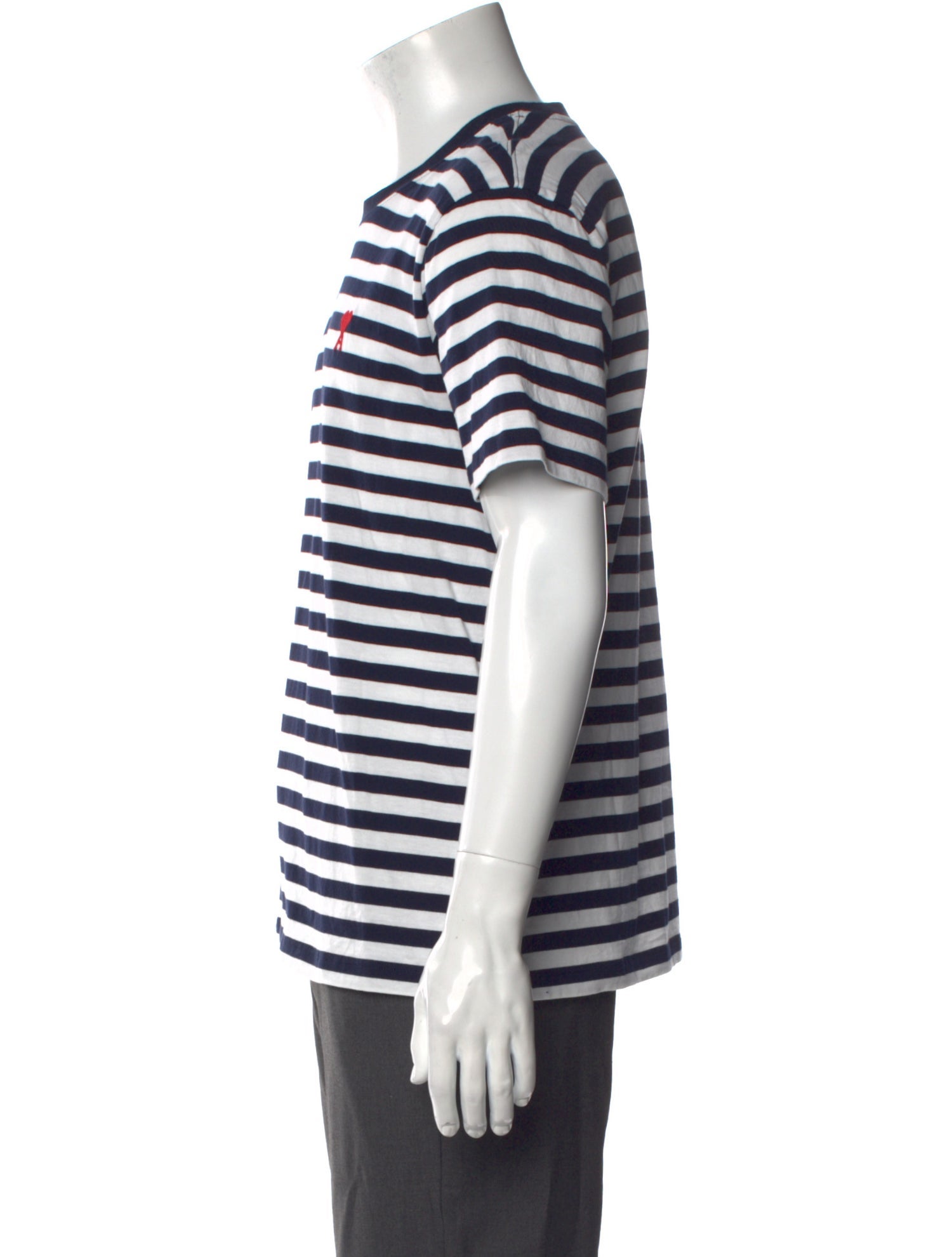 AMI Striped Crew Neck T-Shirt