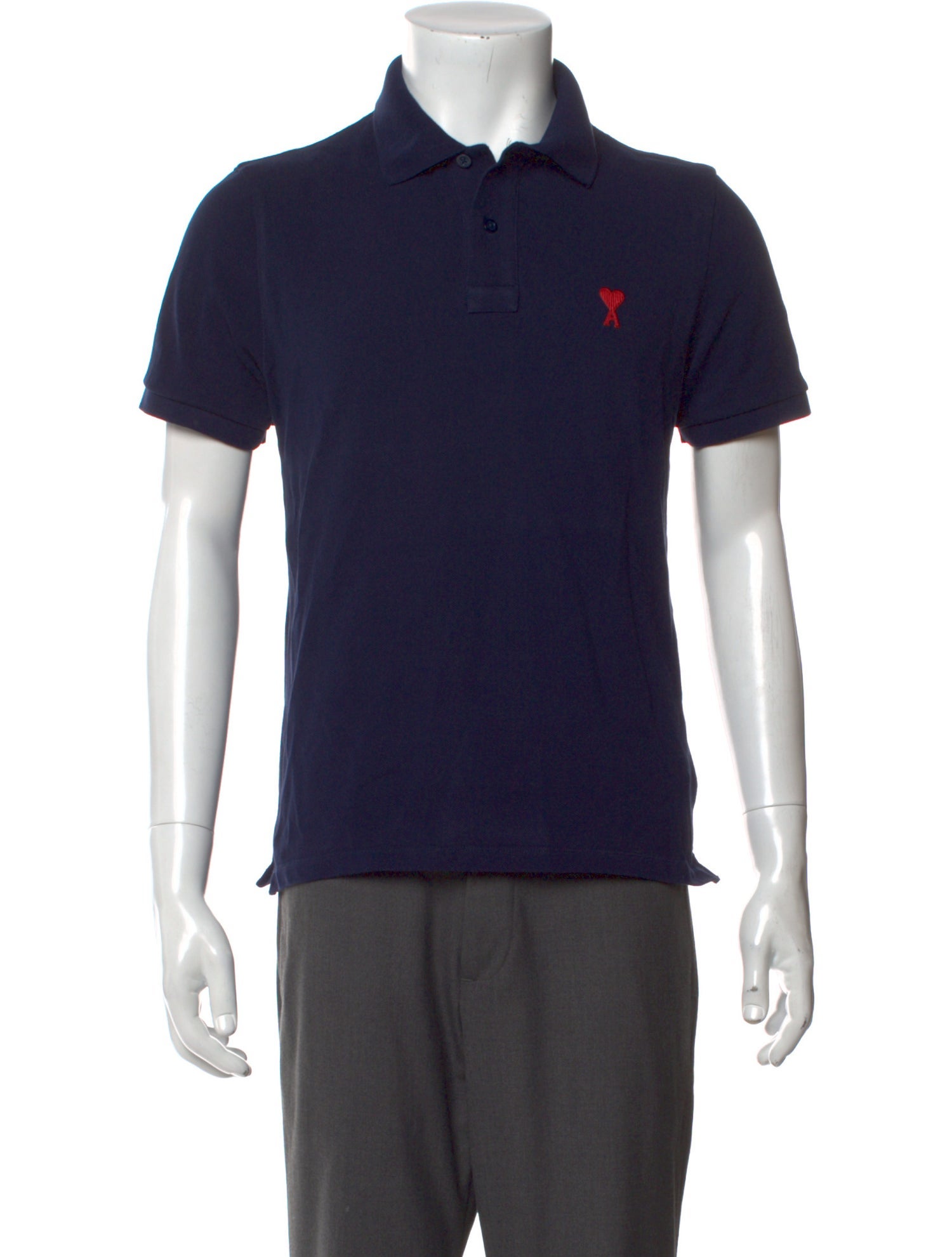AMI Collar Short Sleeve Polo Shirt