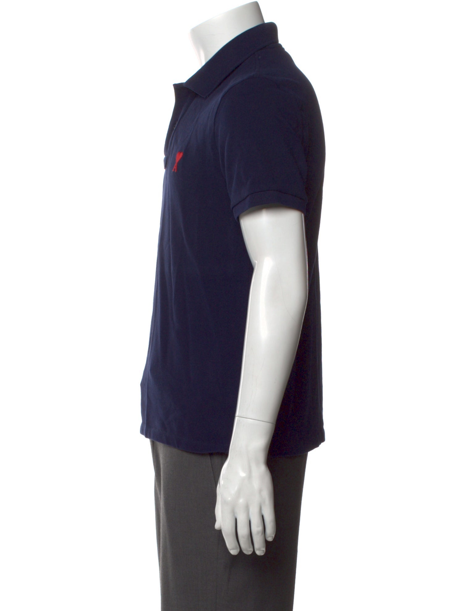 AMI Collar Short Sleeve Polo Shirt