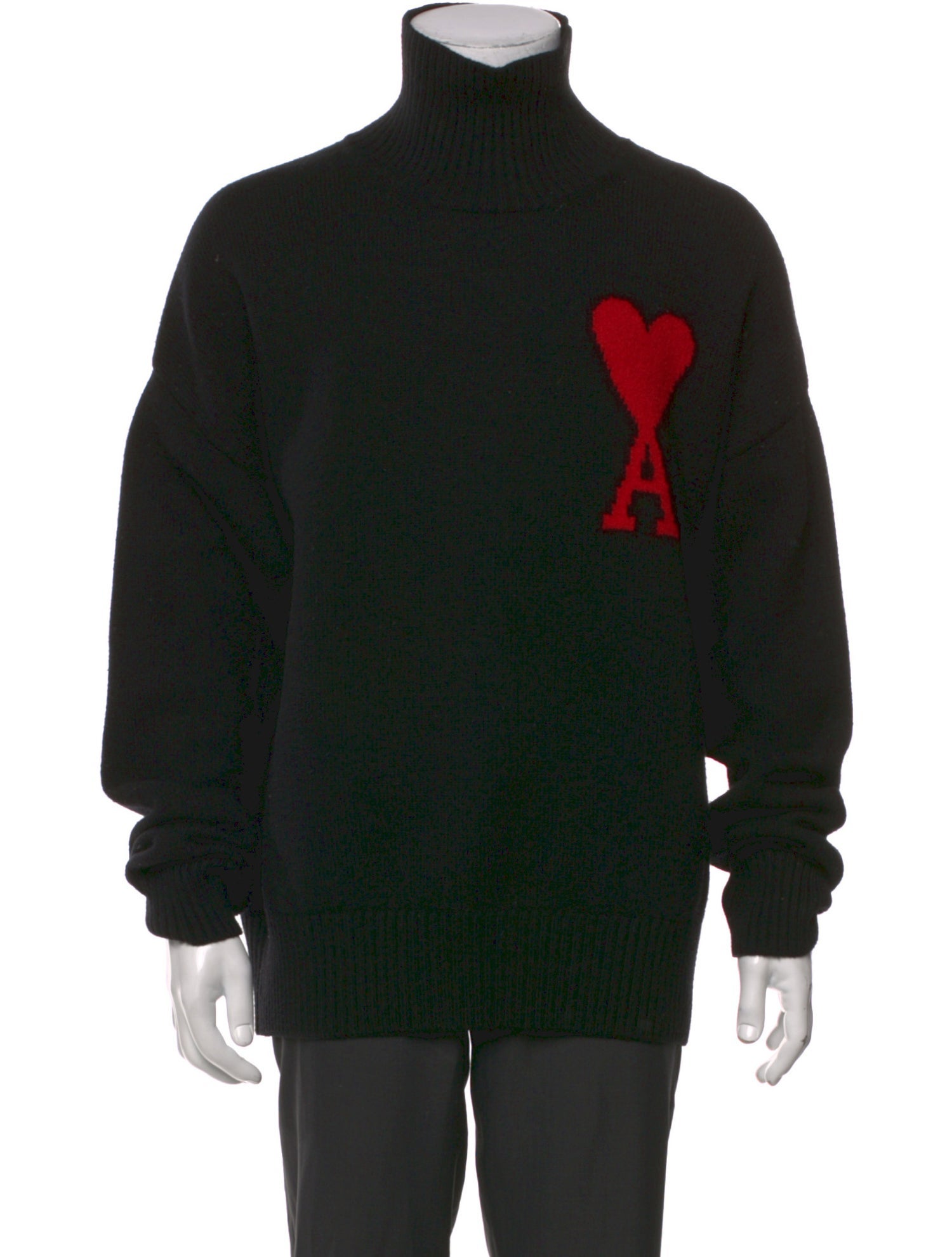 AMI Virgin Wool Graphic Print Pullover