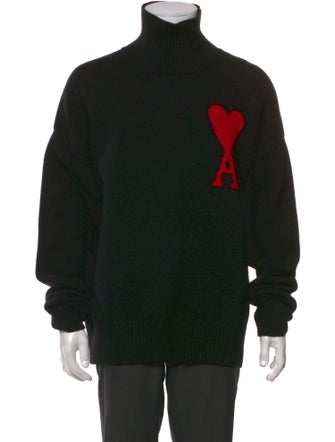 AMI Virgin Wool Graphic Print Pullover