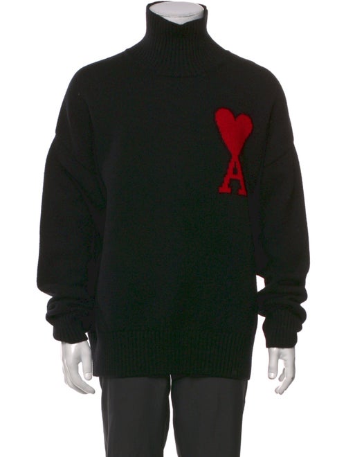 AMI Virgin Wool Graphic Print Pullover