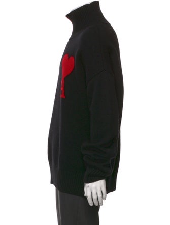 AMI Virgin Wool Graphic Print Pullover