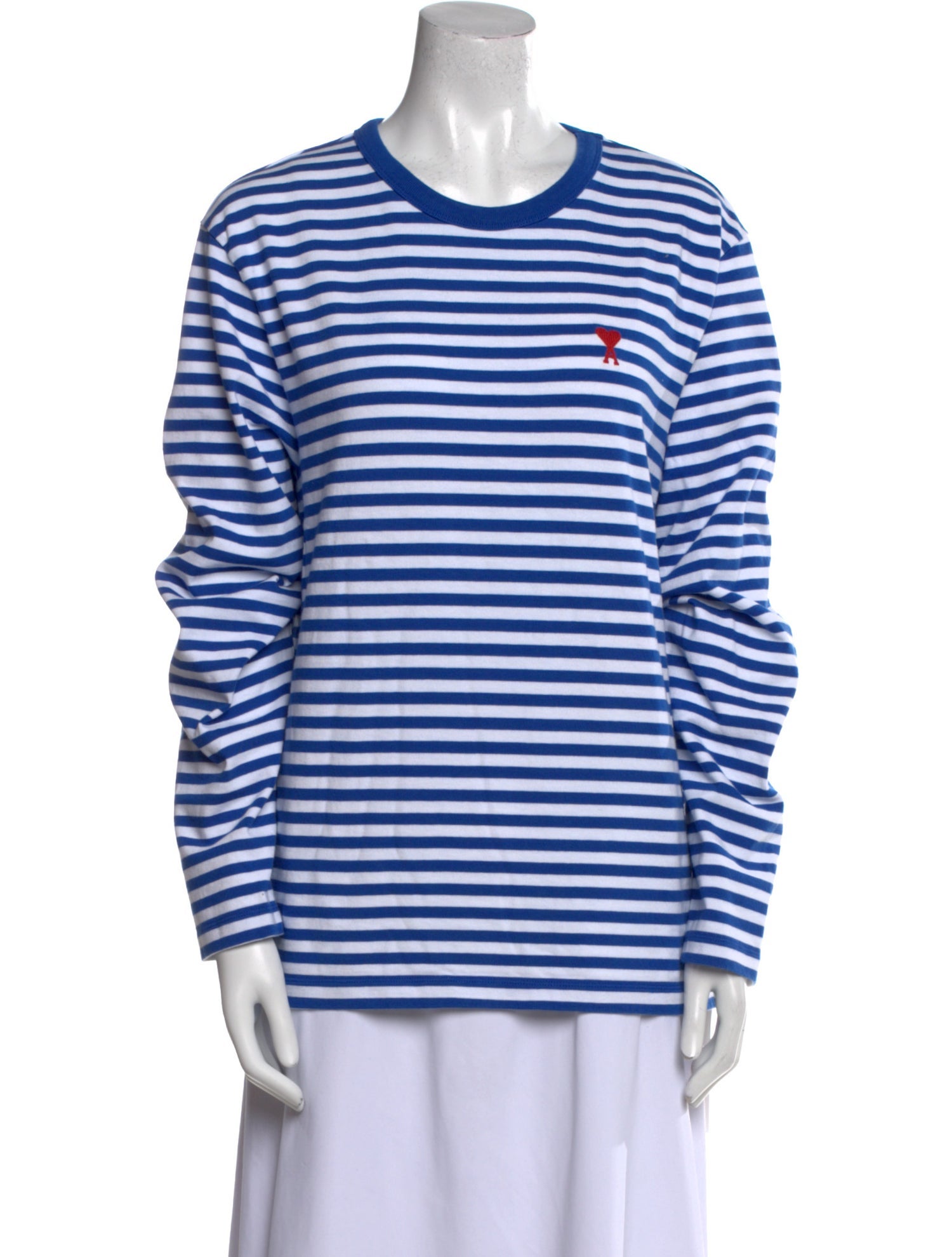 AMI Striped Crew Neck T-Shirt