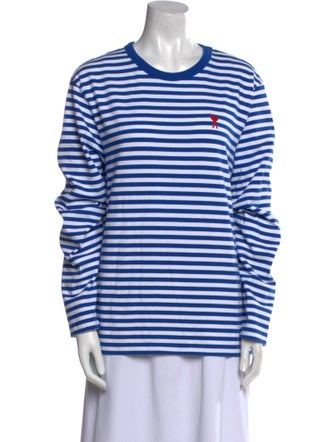 AMI Striped Crew Neck T-Shirt