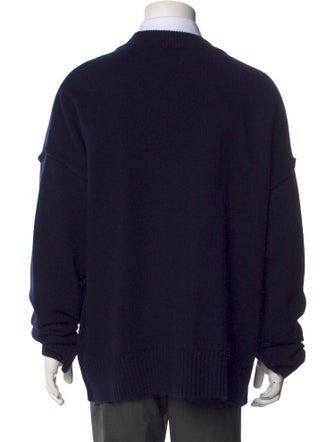 AMI Virgin Wool Graphic Print Cardigan