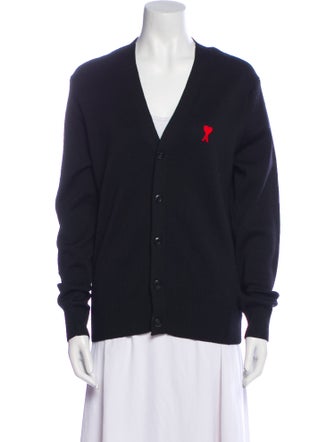 AMI Merino Wool V-Neck Sweater