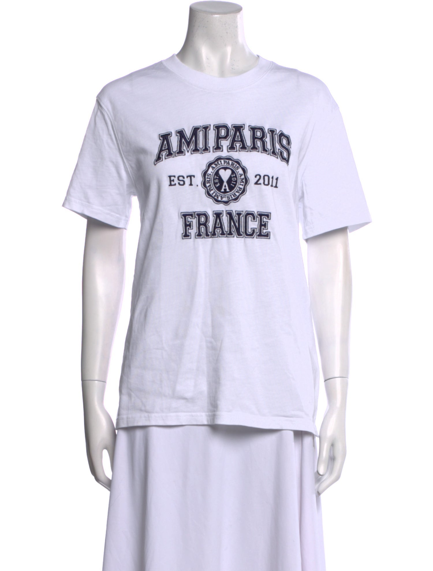 AMI Graphic Print Crew Neck T-Shirt