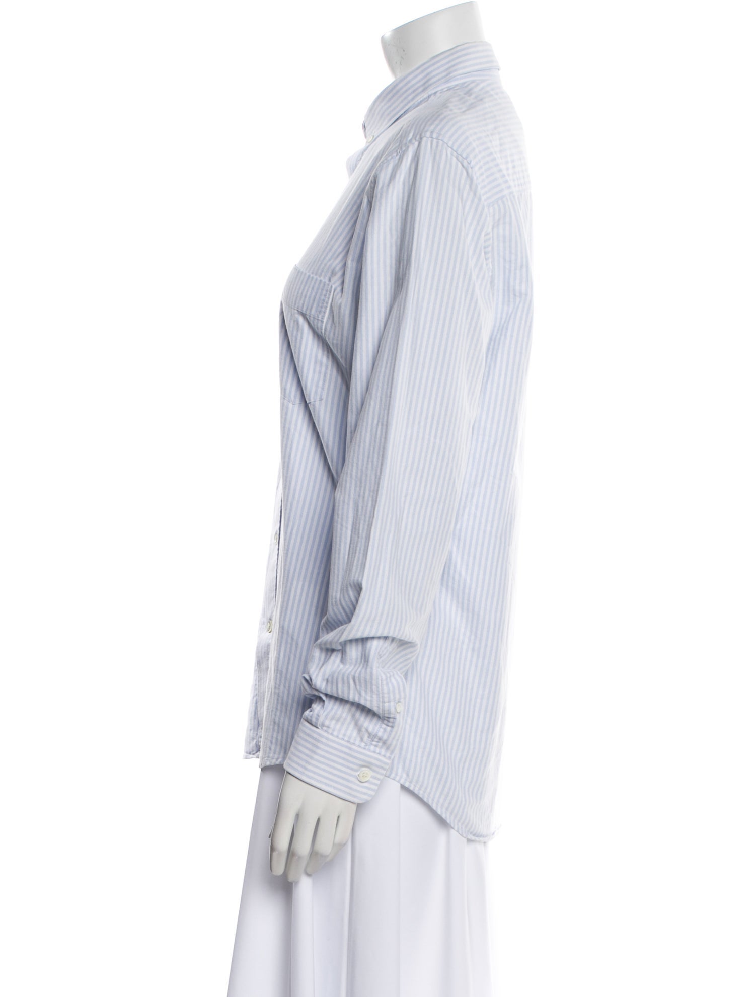 AMI Long Sleeve Button-Up Top