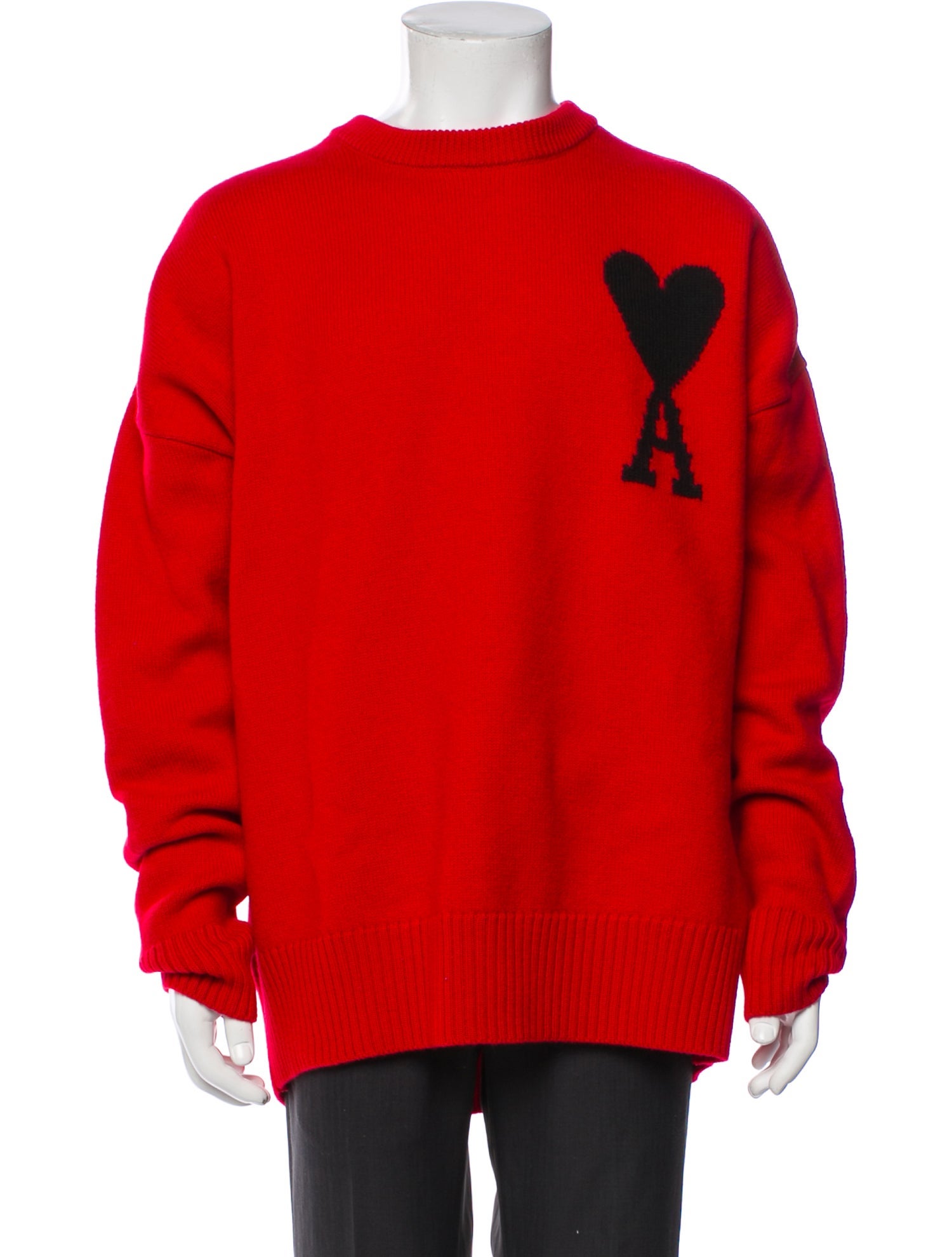 AMI Virgin Wool Graphic Print Pullover