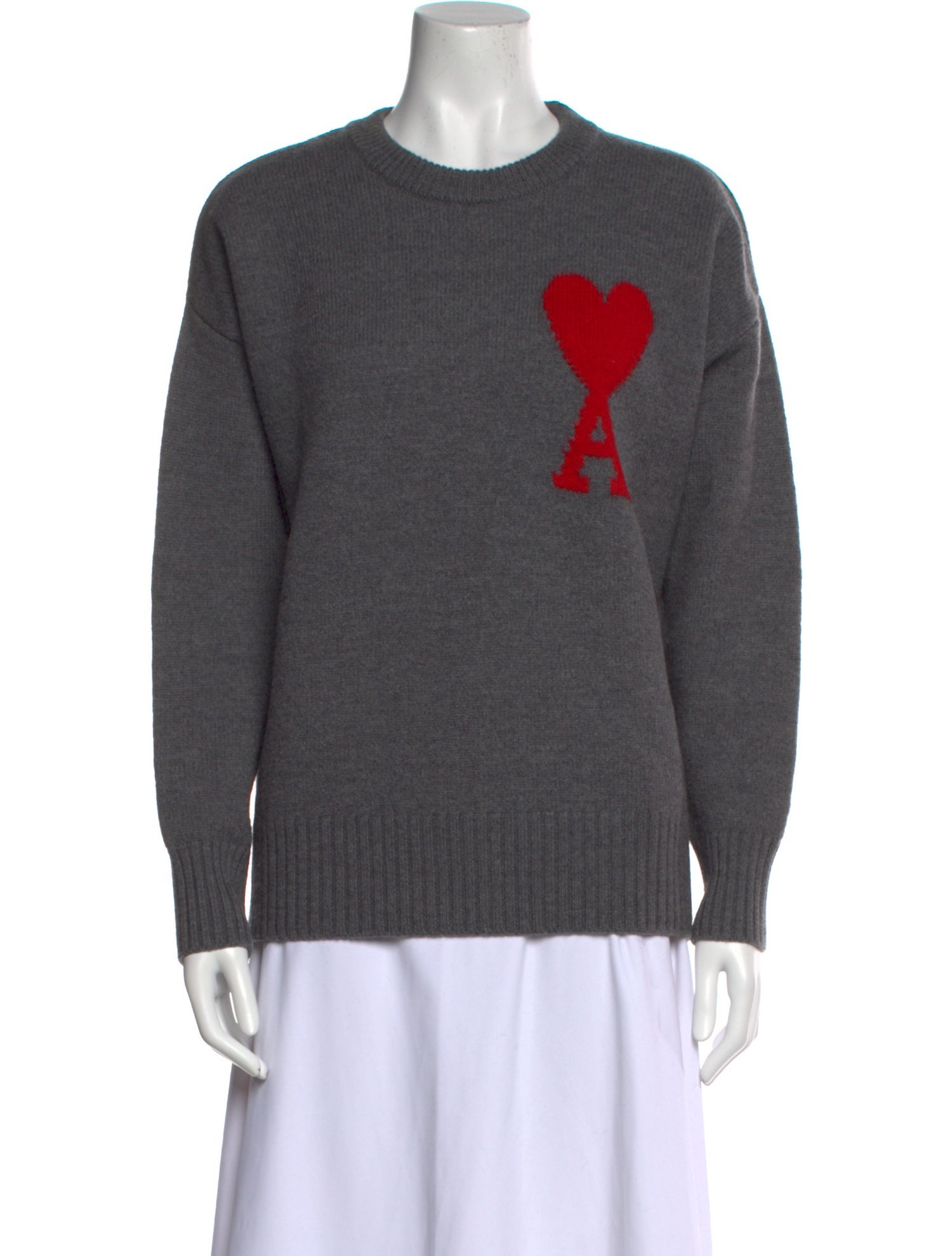 AMI Alexandre Mattiussi Virgin Wool Crew Neck Sweater