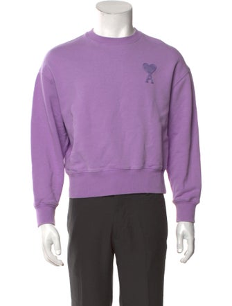 AMI Graphic Print Crew Neck Sweatshirt