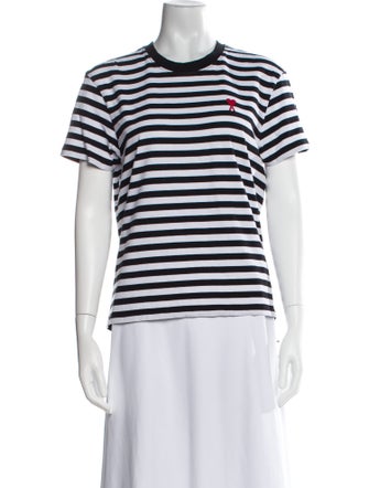 AMI Striped Crew Neck T-Shirt