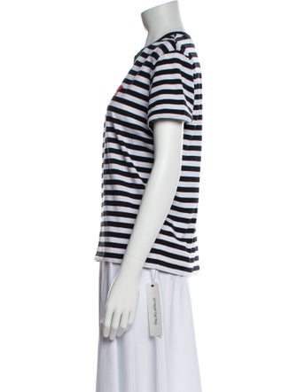 AMI Striped Crew Neck T-Shirt