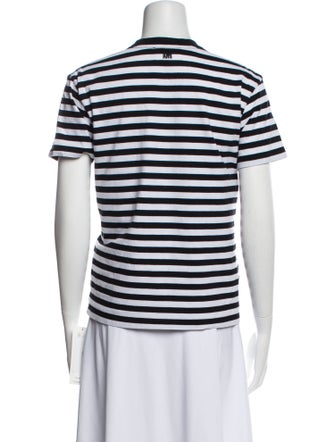AMI Striped Crew Neck T-Shirt