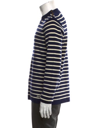 AMI Merino Wool Striped Pullover