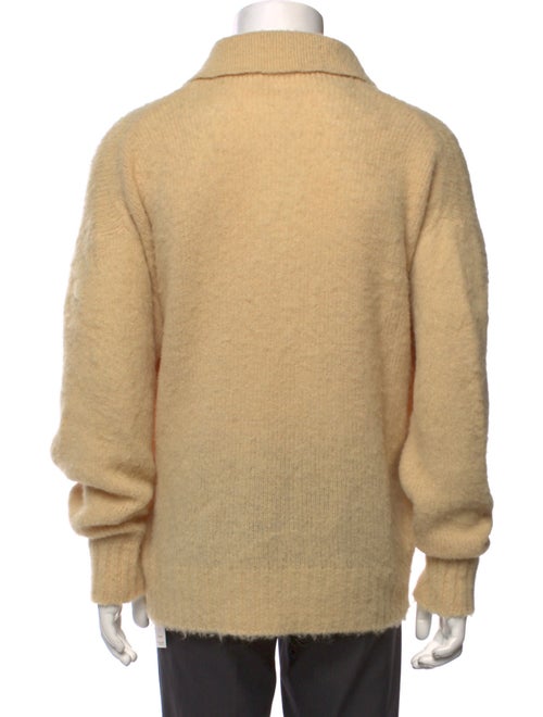AMI Collar Long Sleeve Polo Sweater