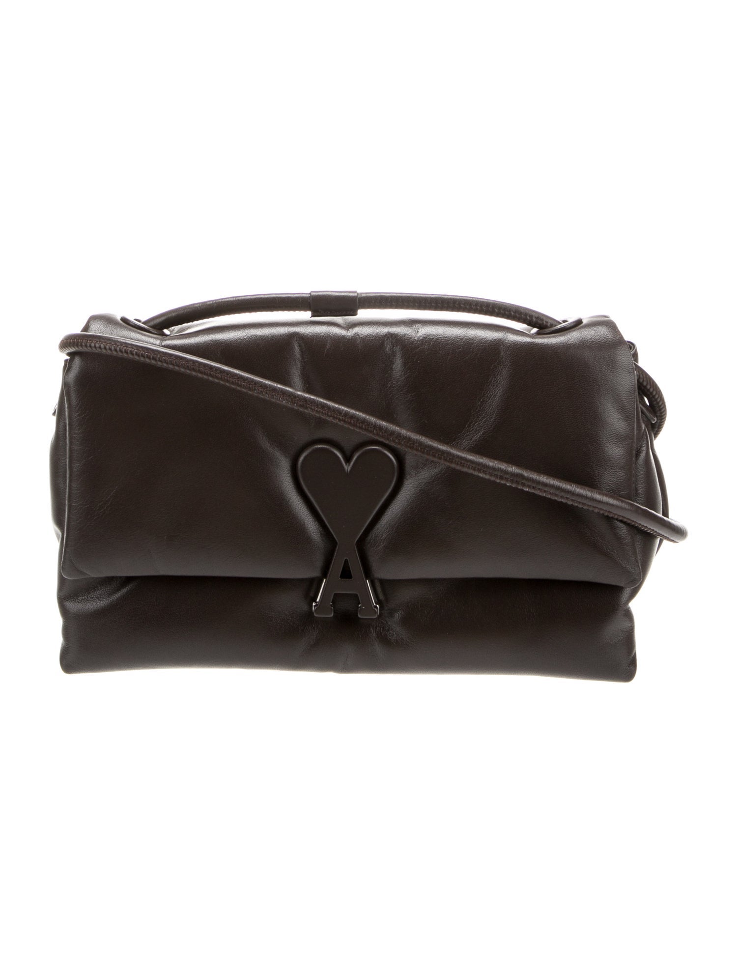 AMI Leather Crossbody Bag