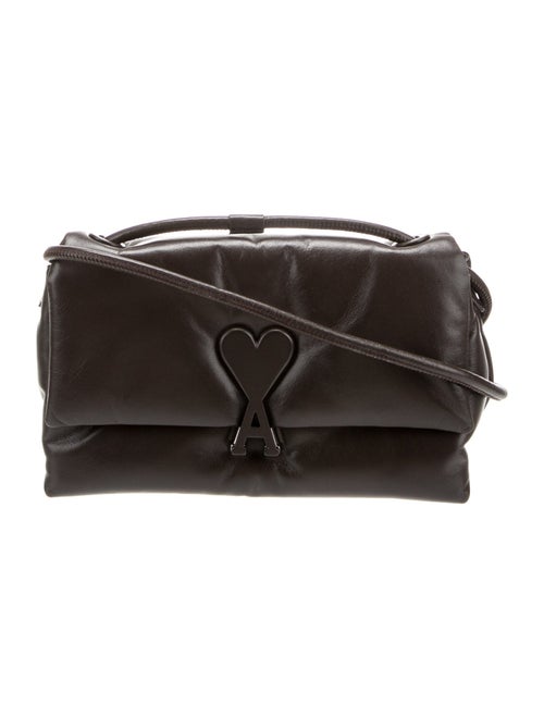 AMI Leather Crossbody Bag