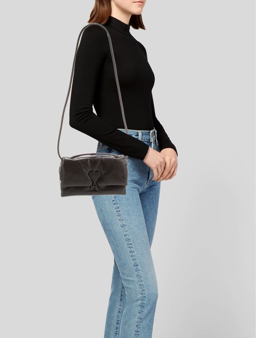 AMI Leather Crossbody Bag