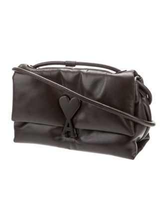 AMI Leather Crossbody Bag