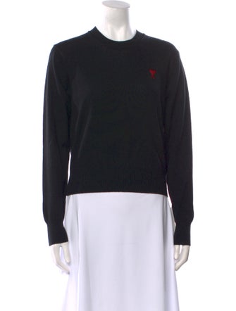 AMI Merino Wool Crew Neck Sweatshirt